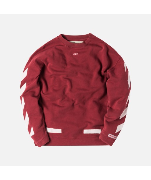 Off-White Diagonal Arrows Over Crewneck - Bordeaux / White pas cher