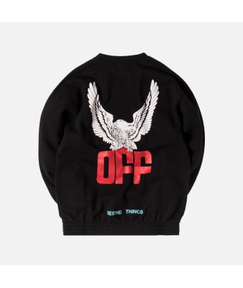 Off-White Off Eagle Over Crewneck - Black meilleur choix