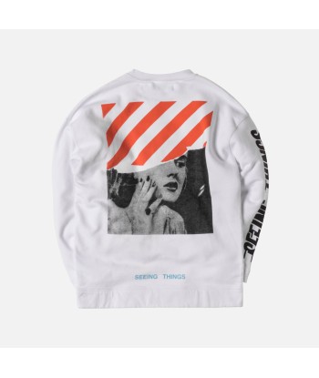 Off-White Photocopy Crewneck - White / Orange chez Cornerstreet bien 