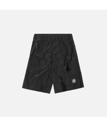 Stone Island Nylon Metal Mid Length Garment Dyed Logo Swim Short - Black Découvrez la collection