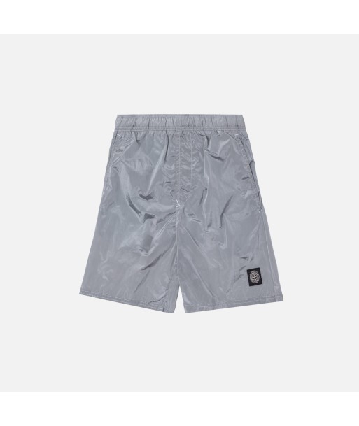 Stone Island Nylon Metal Mid Length Garment Dyed Logo Swim Short - Perla pour bénéficier 