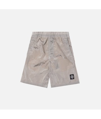 Stone Island Nylon Metal Mid Length Garment Dyed Logo Swim Short - Stucco vous aussi creer 