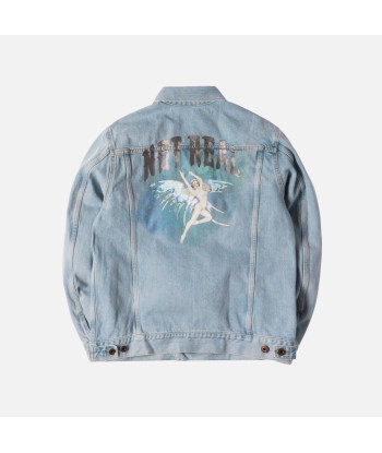 Off-White Not Real Angel Denim Jacket - Vintage Bleach 50-70% off 