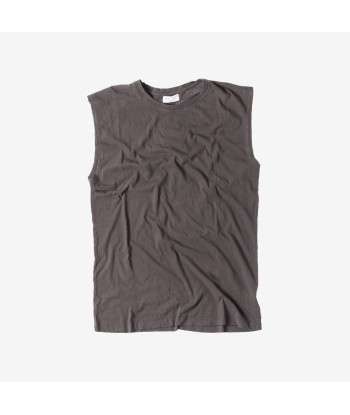 John Elliott Oversized Sleeveless Crew - Charcoal la colonne vertébrale