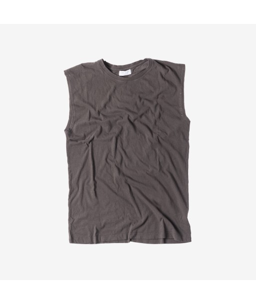 John Elliott Oversized Sleeveless Crew - Charcoal la colonne vertébrale