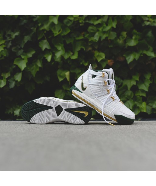 Nike Zoom LeBron III QS SVSM - White / Deep Forest / Metallic Gold Fin de série