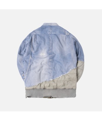 Greg Lauren 50/50 Puffy Zip Studio - Denim / Army une grave pollution 