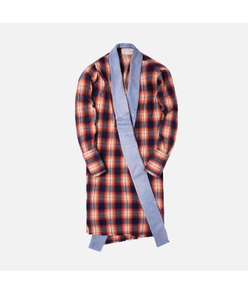 Greg Lauren Plaid Long GL1 - Orange / Black Dans la société mordern