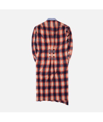 Greg Lauren Plaid Long GL1 - Orange / Black Dans la société mordern