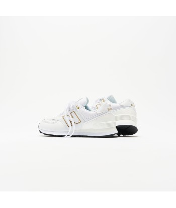 New Balance WMNS 574 - White / Metallic Gold Par le système avancé 