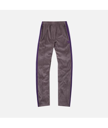 Needles Narrow Velour Track Pant - Grey d'Europe débarque