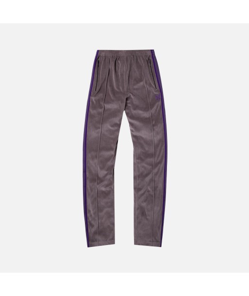 Needles Narrow Velour Track Pant - Grey d'Europe débarque