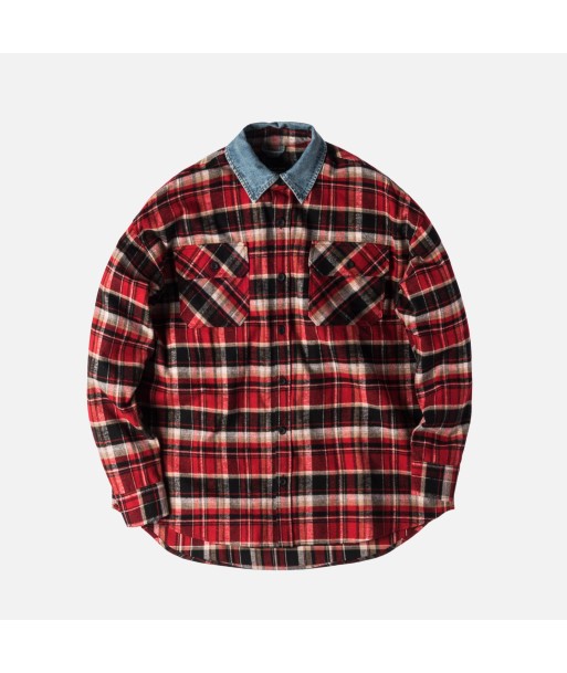 Fear of God 5th Collection Denim Collared Flannel - Red / Plaid À commander