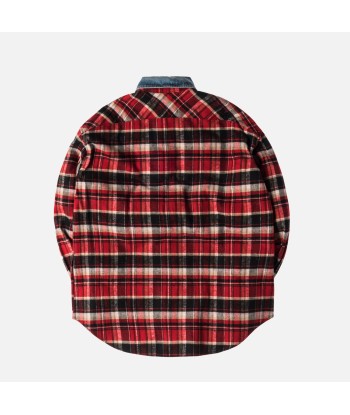 Fear of God 5th Collection Denim Collared Flannel - Red / Plaid À commander